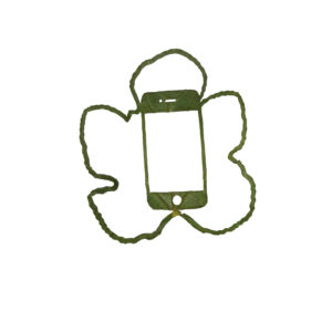 Fb mit iPhone 1 32x25 cm